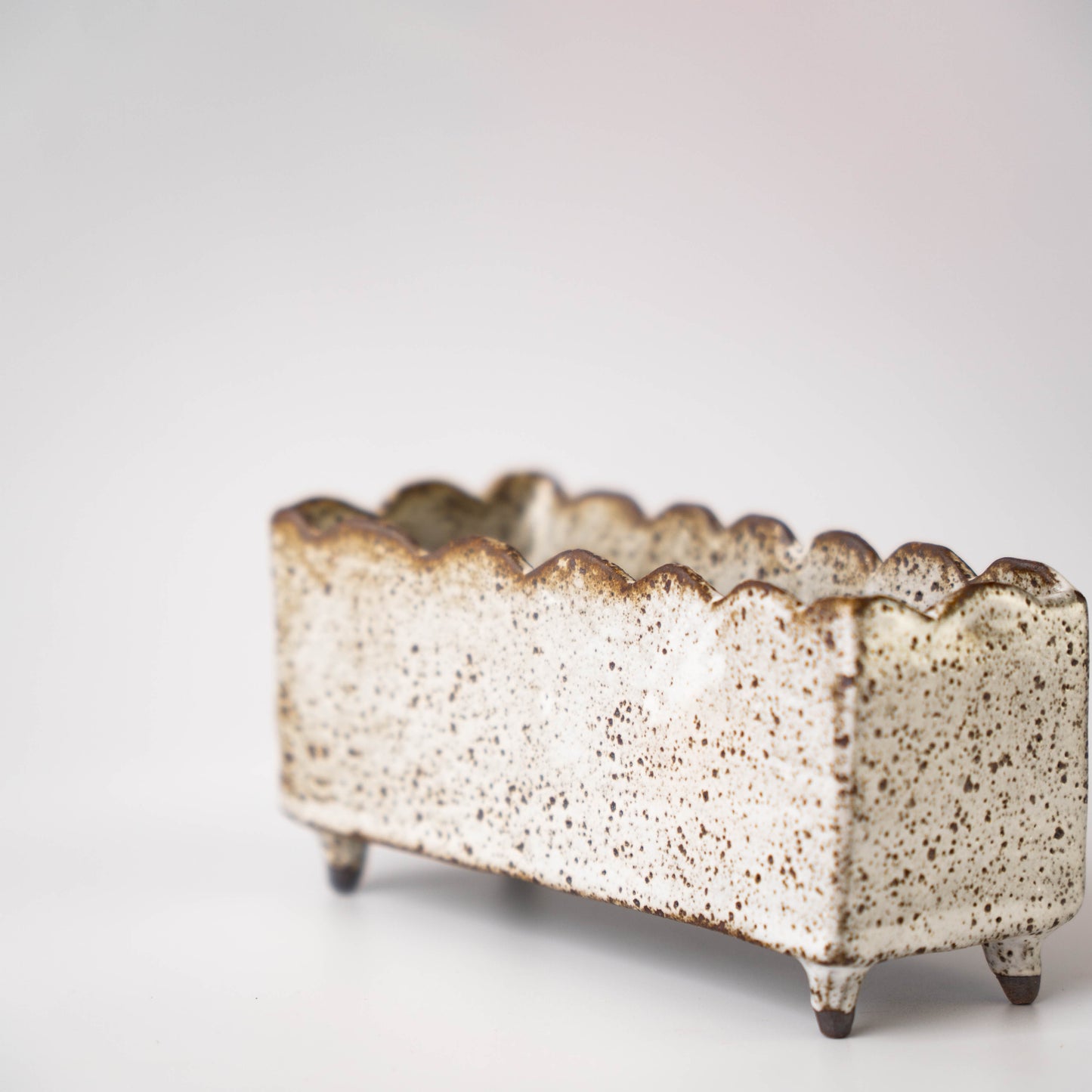 Planter in White Glaze