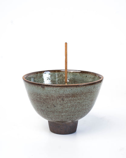 Fern Blue Incense Bowl | M