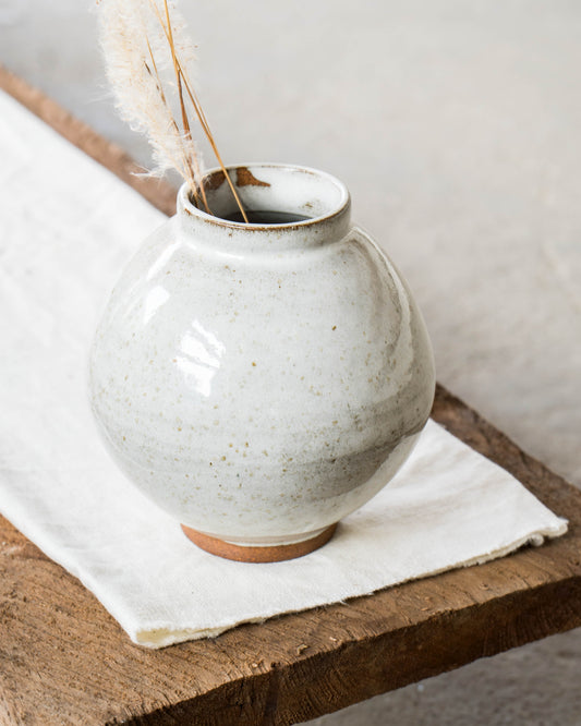 Stone White Moon Jar | M