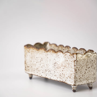 Planter in White Glaze