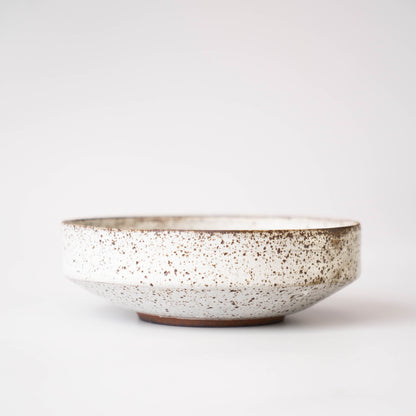 Shallow Planter in White Glaze