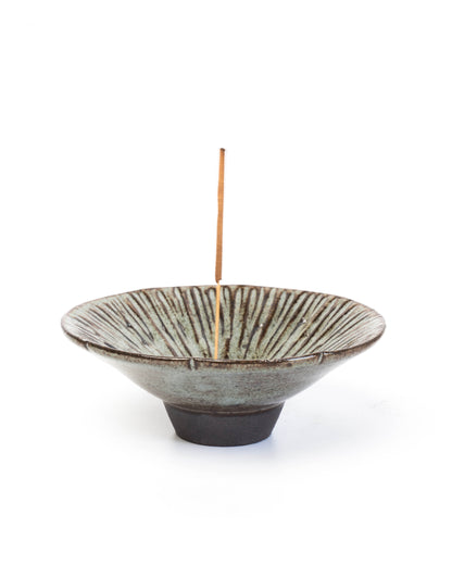 Fern Blue Incense Bowl | M