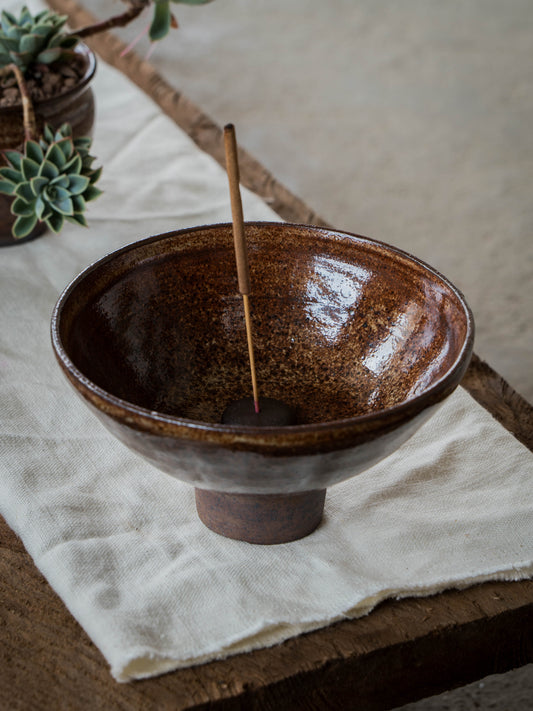 Ochre Incense Bowl | M