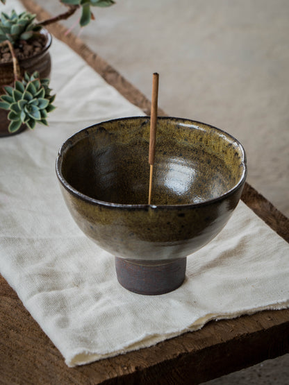 Moss Ash Incense Bowl | M