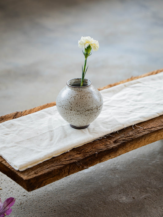 Stone White Moon Jar | S