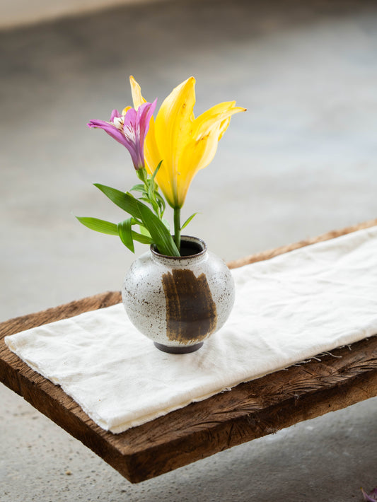 Stone White Moon Jar | S