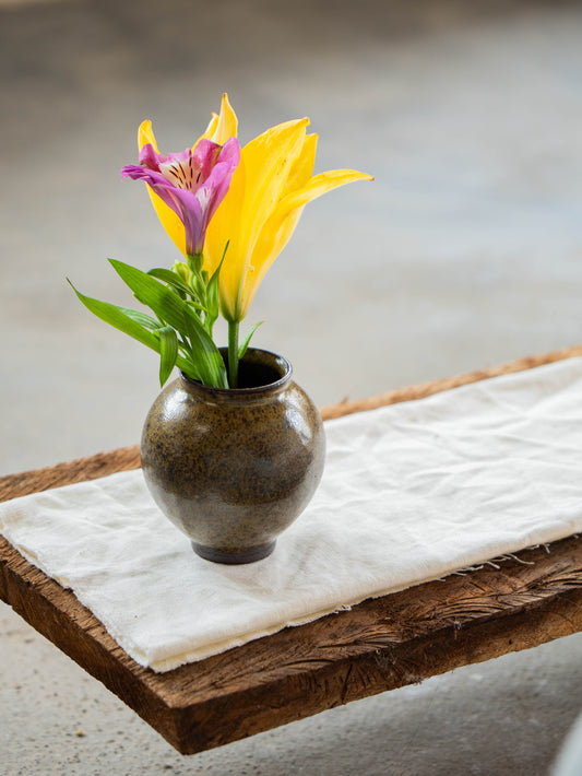 Moss Ash Moon Jar | S
